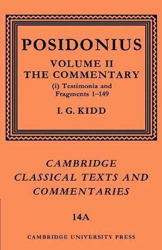 Cover image for Posidonius: Volume 2, Commentary, Part 1