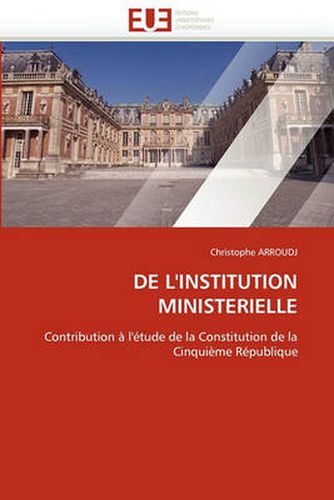 Cover image for de L'Institution Ministerielle