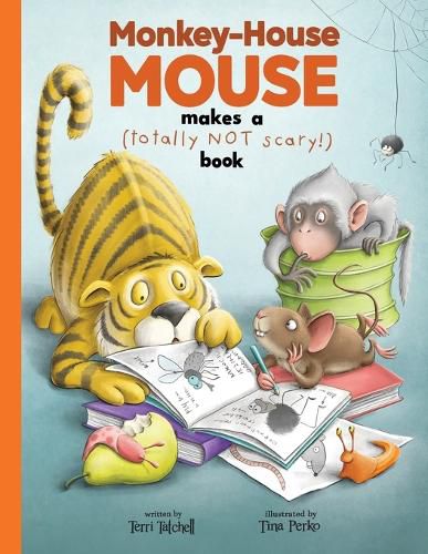 Cover image for Monkey-House Mouse makes a (totally NOT scary) book