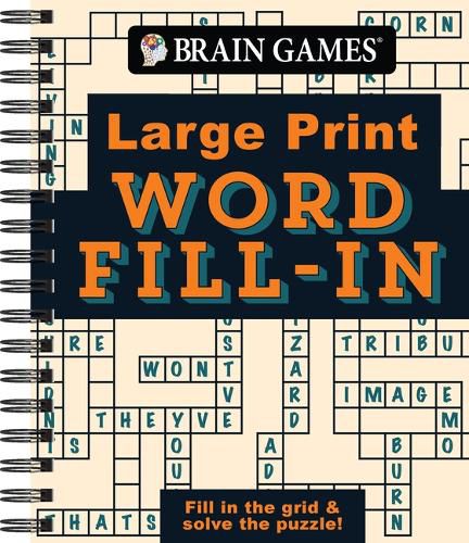 Cover image for Brain Games - Large Print - Word Fill-In