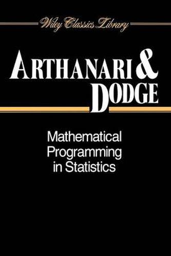 Cover image for Mathematical Programming in Statistics