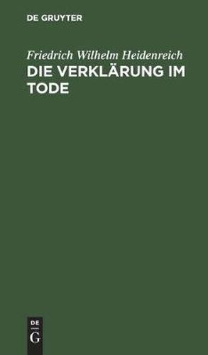 Cover image for Die Verklarung Im Tode