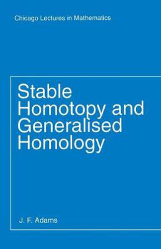 Cover image for Stable Homotopy and Generalized Homology