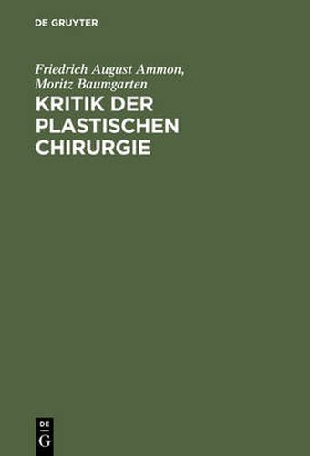 Cover image for Kritik der plastischen Chirurgie