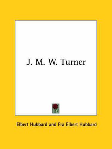 Cover image for J. M. W. Turner