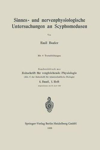 Cover image for Sinnes- Und Nervenphysiologische Untersuchungen an Scyphomedusen
