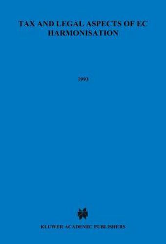 Cover image for Tax and EC Harmonization