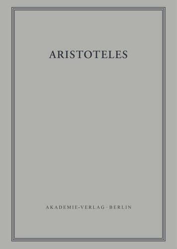 Cover image for Aristoteles: Zoologische Schriften: Part 2: Ueber Die Bewegung Der Lebewesen. Part 3: Ueber Die Fortbewegung Der Lebewesen