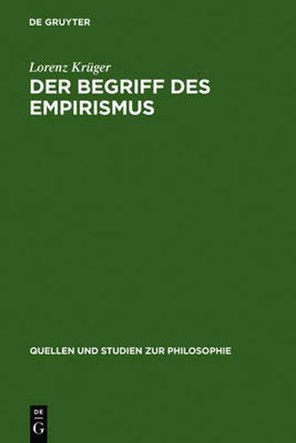 Cover image for Der Begriff des Empirismus