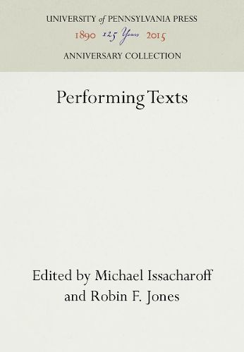 Cover image for Performing Texts