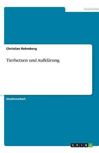 Cover image for Tierhetzen und Aufklarung