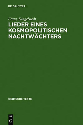 Cover image for Lieder Eines Kosmopolitischen Nachtwachters