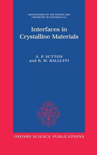 Cover image for Interfaces in Crystalline Materials