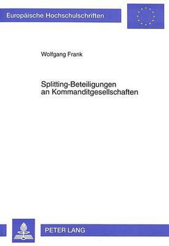 Cover image for Splitting-Beteiligungen an Kommanditgesellschaften