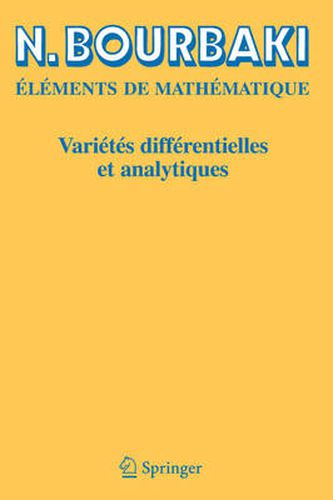 Cover image for Varietes Differentielles ET Analytiques: Fascicule De Resultats