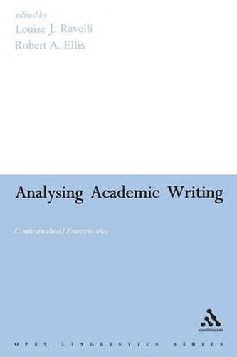 Cover image for Analysing Academic Writing: Contextualized Frameworks