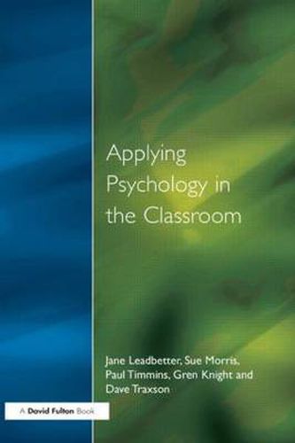 Cover image for Applying Psychology in the Classroom