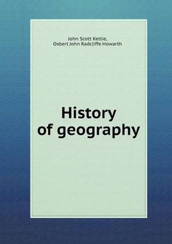 Cover image for History of geography