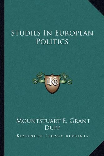Cover image for Studies in European Politics