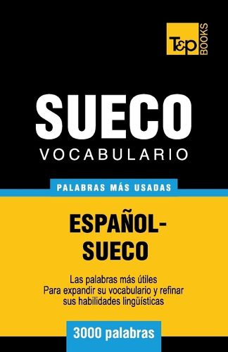 Cover image for Vocabulario espanol-sueco - 3000 palabras mas usadas