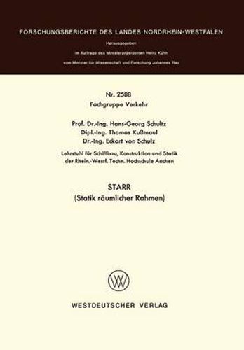 Cover image for Starr (Statik Raumlicher Rahmen)