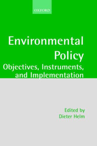 Cover image for Environmental Policy: Objectives, Instruments and Implementation