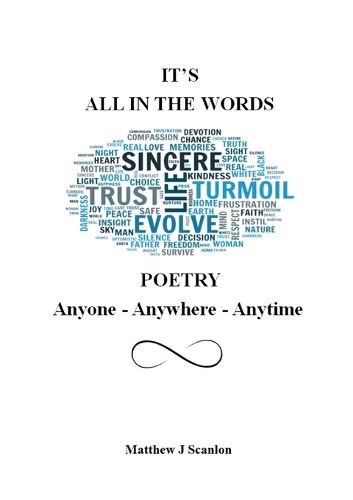 Cover image for I'TS ALL IN THE WORDS POETRY Anyone - Anywhere - Anytime