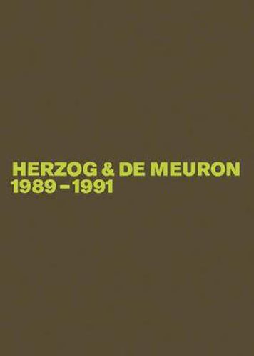 Cover image for Herzog & de Meuron 1989-1991