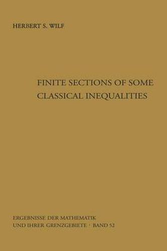 Cover image for Finite Sections of Some Classical Inequalities