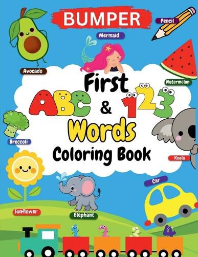 Cover image for First ABC&123 words coloring book
