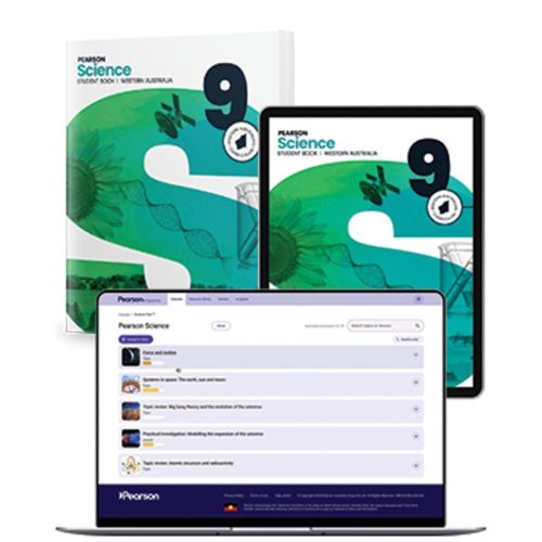 Cover image for Pearson Science 9 Western Australia Student Book, eBook and Digital Hub