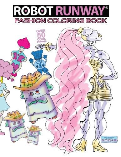 Cover image for Robot Runway Fashion Coloring Book