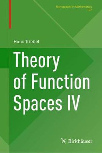 Cover image for Theory of Function Spaces IV