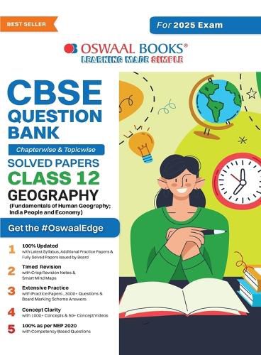 Cover image for CBSE Question Bank Chapterwise and Topicwise SOLVED PAPERS_Class 12_Geography_For Exam 2024-25