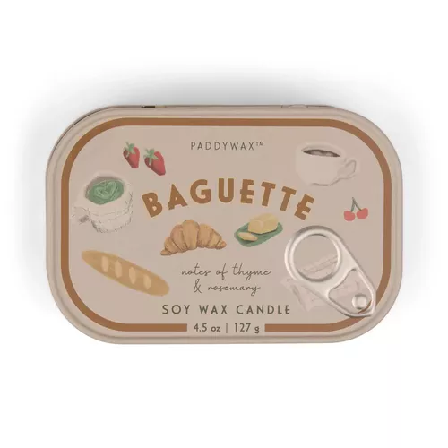 Baguette - Bistro Printed Tin Candle 4.5oz