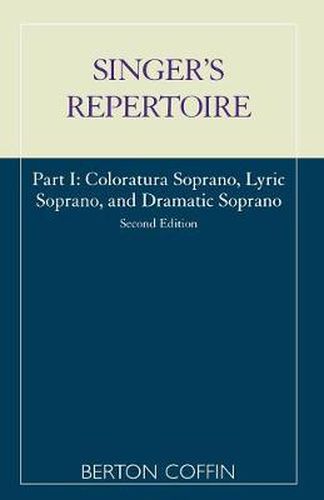 The Singer's Repertoire, Part I