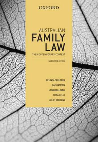 Cover image for Australian Family Law: The Contemporary Context