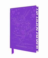 Cover image for Alice in Wonderland 2025 Artisan Art Vegan Leather Diary Planner - Page to View with Notes