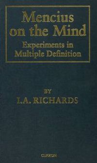 Cover image for Mencius on the Mind: Experiments in Multiple Definition