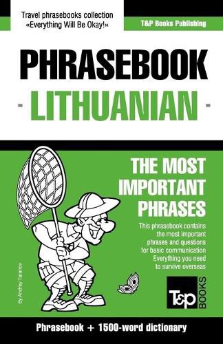 Cover image for English-Lithuanian phrasebook & 1500-word dictionary