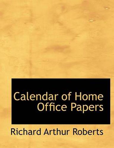 Cover image for Calendar of Home Office Papers