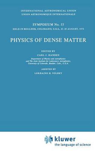 Cover image for Physics of Dense Matter